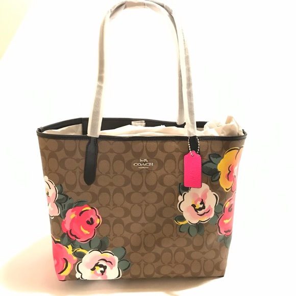 Coach Handbags - Coach City Tote In Signature Canvas Vintage Rose with Dustbag